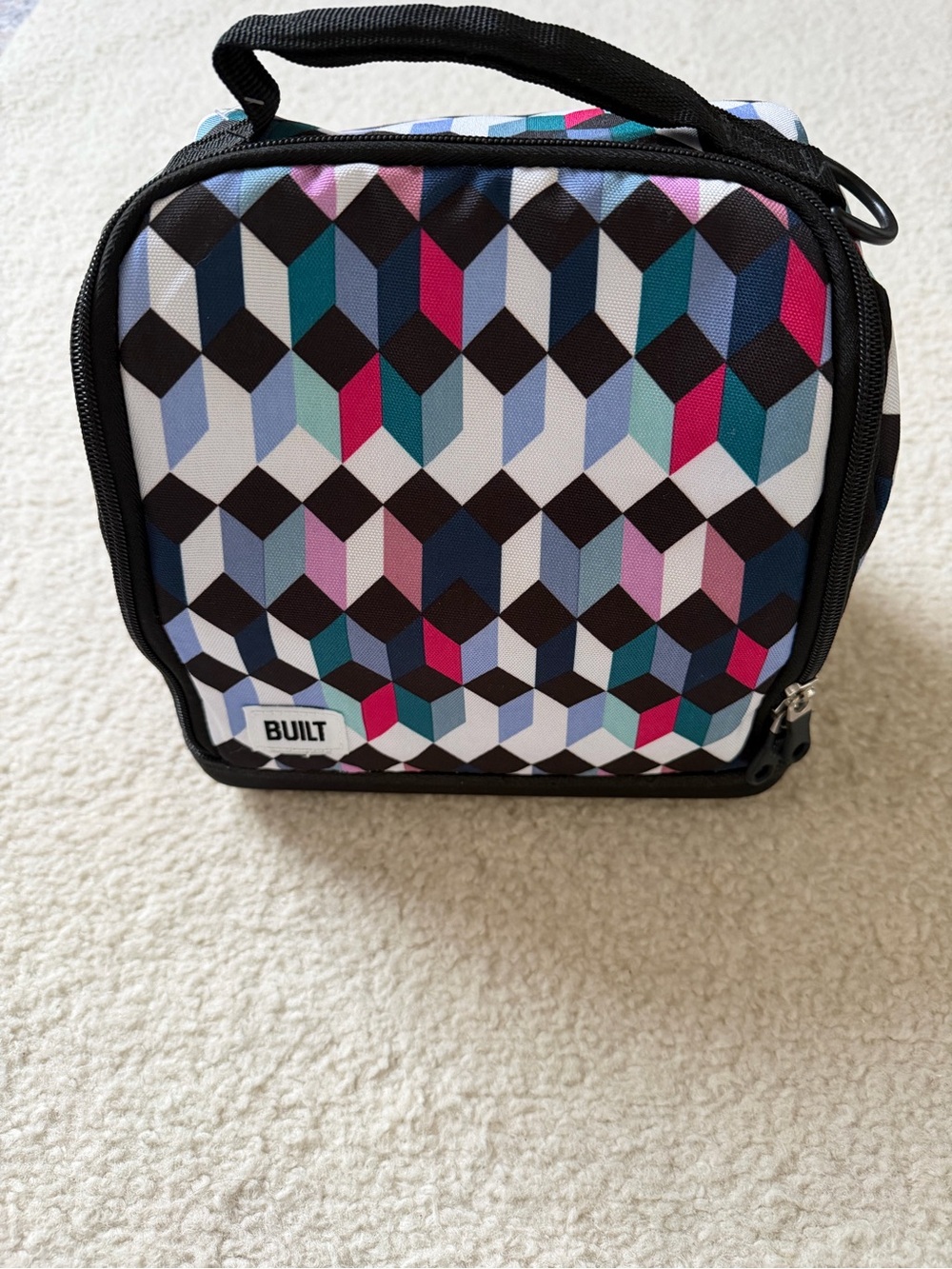 BUILT Geometric Harlequin Go Pattern Lunch Bag Box New